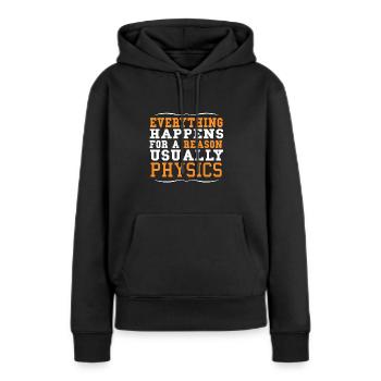 Raison de la réponse de la physique à la logique logique - Sweat à capuche Premium bio Femme - noir - Devant - Julia (174cm)
