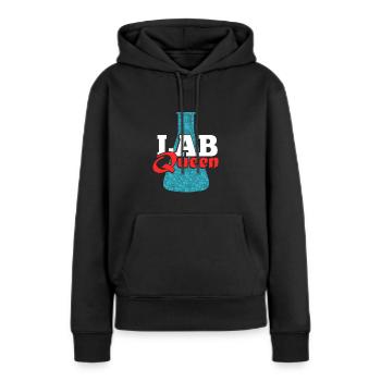Lab Queen Labor Chemistry Science Chemistry - Sweat à capuche Premium bio Femme - noir - Devant - Julia (174cm)