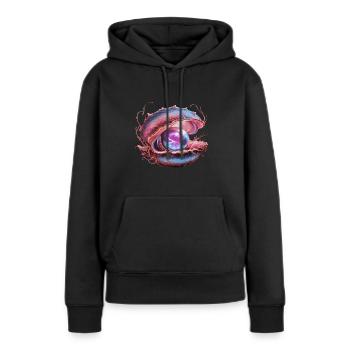 Perle für einen Strandmuschel Liebhaber - Frauen Premium Bio Hoodie - Schwarz - Vorne - Julia (174cm)