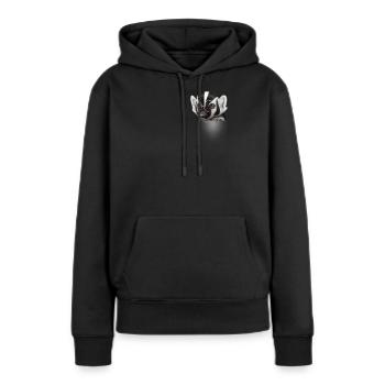 TASCHEN-DACHS - Frauen Premium Bio Hoodie - Schwarz - Vorne - Julia (174cm)