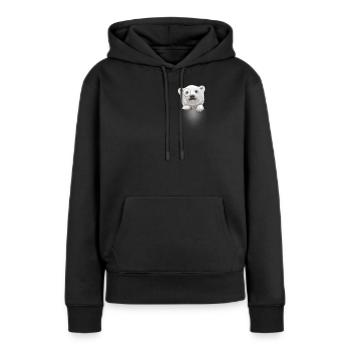 TASCHE POLAR BEAR - Frauen Premium Bio Hoodie - Schwarz - Vorne - Julia (174cm)