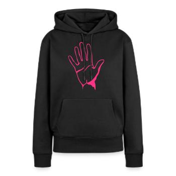 Hand in Hand doigt2203 - Frauen Premium Bio Hoodie - Schwarz - Vorne - Julia (174cm)
