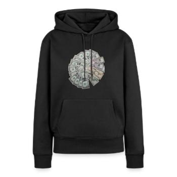 Money Geld - Frauen Premium Bio Hoodie - Schwarz - Vorne - Julia (174cm)
