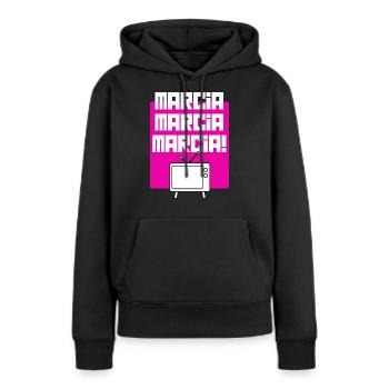 Retro T-Shirt Tv - Frauen Premium Bio Hoodie - Schwarz - Vorne - Julia (174cm)
