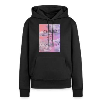 clouds - Women’s Premium Organic Hoodie - black - Front - Julia (174cm)