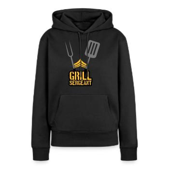 Barbecue Party Grill Sergeant Barbecue - Women’s Premium Organic Hoodie - black - Front - Julia (174cm)