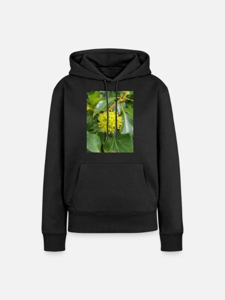 Persischer Efeu (Kolchischer Efeu) - Frauen Premium Bio Hoodie - Schwarz