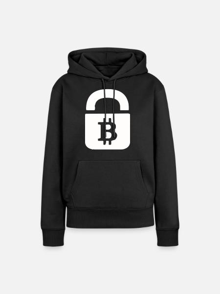 Bitcoin-Block - Frauen Premium Bio Hoodie - Schwarz