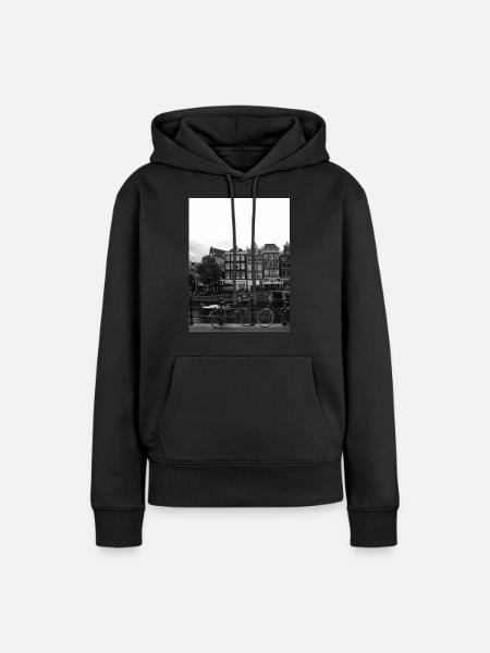 Amsterdam - Frauen Premium Bio Hoodie - Schwarz