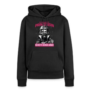 Firefighter Princess T-Shirt - Women’s Premium Organic Hoodie - black - Front - Julia (174cm)