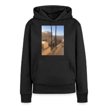 Festung Nizwa - Frauen Premium Bio Hoodie - Schwarz - Vorne - Julia (174cm)