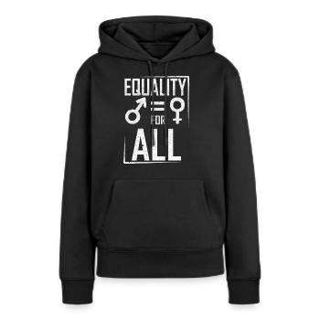 Egalité pour tous - Vintage Gay Rights - Sweat à capuche Premium bio Femme - noir - Devant - Julia (174cm)