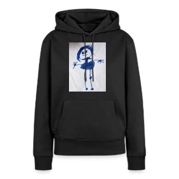 kinderbild mensch - Frauen Premium Bio Hoodie - Schwarz - Vorne - Julia (174cm)