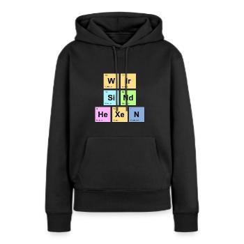 wir sind Hexen - Chemische Elemente - Frauen Premium Bio Hoodie - Schwarz - Vorne - Julia (174cm)