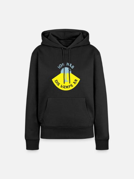 Die Lampe immer an - Frauen Premium Bio Hoodie - Schwarz