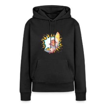 Windsurfen Wellenreiten - Frauen Premium Bio Hoodie - Schwarz - Vorne - Julia (174cm)