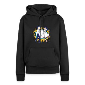 Tanzpaar Foxtrott Tanzkurs - Frauen Premium Bio Hoodie - Schwarz - Vorne - Julia (174cm)