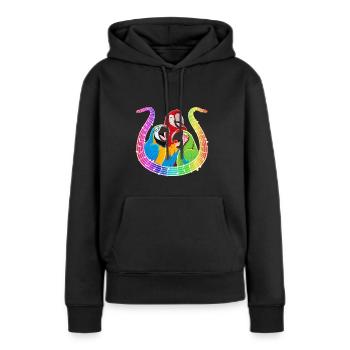 Lied der Aras 1 - Frauen Premium Bio Hoodie - Schwarz - Vorne - Julia (174cm)