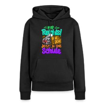 Einschulung Feuerwehr - Frauen Premium Bio Hoodie - Schwarz - Vorne - Julia (174cm)
