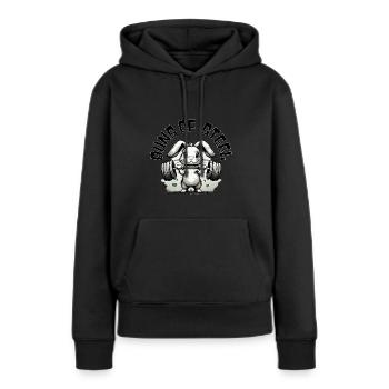 Buns Of Steel - Women’s Premium Organic Hoodie - black - Front - Julia (174cm)