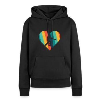 Pichet de lancer de cricket - Sweat à capuche Premium bio Femme - noir - Devant - Julia (174cm)