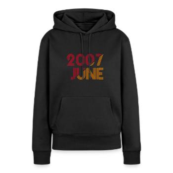 18 years 2007 18th birthday June - Women’s Premium Organic Hoodie - black - Front - Julia (174cm)