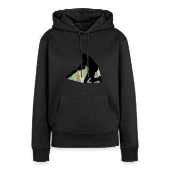Cricketteam Pitcher - Frauen Premium Bio Hoodie - Schwarz - Vorne - Julia (174cm)