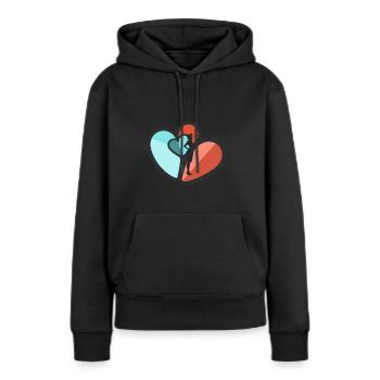 Stewardess Airline - Frauen Premium Bio Hoodie - Schwarz - Vorne - Julia (174cm)
