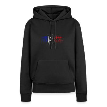 Frenchcore - Frauen Premium Bio Hoodie - Schwarz - Vorne - Julia (174cm)