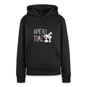 Aperitif time 1 - Women’s Premium Organic Hoodie - black - Front - Julia (174cm)