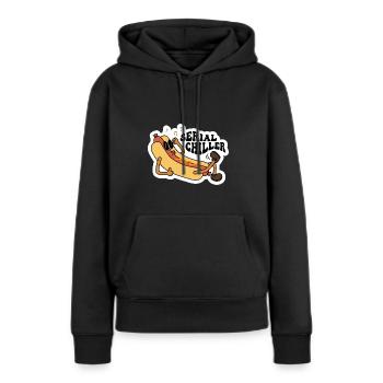 Conception de hot-dog sarcastique de refroidisseur en série - Sweat à capuche Premium bio Femme - noir - Devant - Julia (174cm)