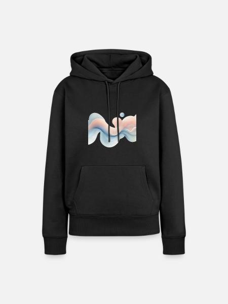 Flow - Frauen Premium Bio Hoodie - Schwarz
