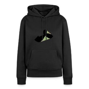 Bras de fer Homme fort - Sweat à capuche Premium bio Femme - noir - Devant - Julia (174cm)