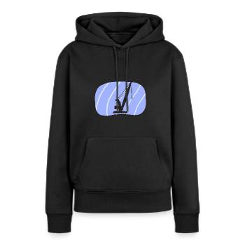 Construction site crane client - Women’s Premium Organic Hoodie - black - Front - Julia (174cm)
