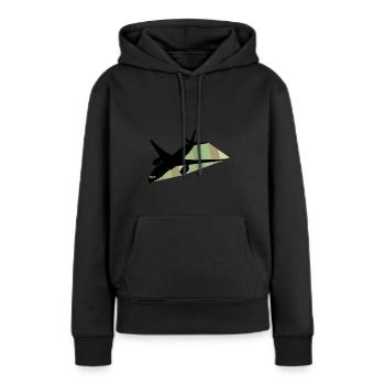 Airplane Aviation Airplane - Women’s Premium Organic Hoodie - black - Front - Julia (174cm)