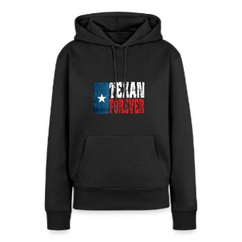 Texan pour toujours - Sweat à capuche Premium bio Femme - noir - Devant - Julia (174cm)