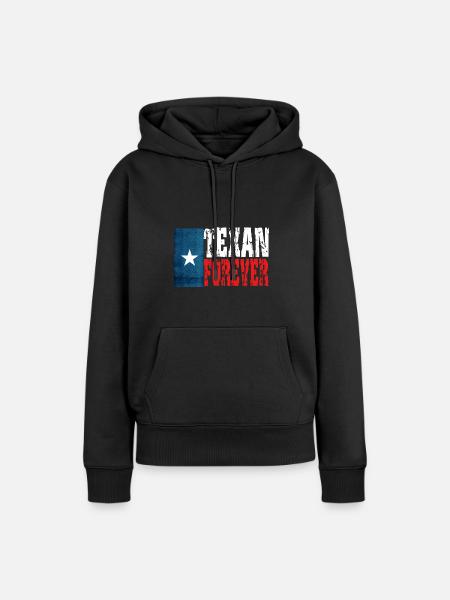 Texan für immer - Frauen Premium Bio Hoodie - Schwarz