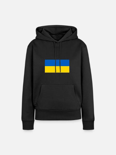 Ukraine - Frauen Premium Bio Hoodie - Schwarz