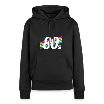 neon graphic - Frauen Premium Bio Hoodie - Schwarz - Vorne - Julia (174cm)
