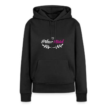 Pälzer Mädel - Pfälzer Mädel - Pfalzgirl Pfälzerin - Frauen Premium Bio Hoodie - Schwarz - Vorne - Julia (174cm)