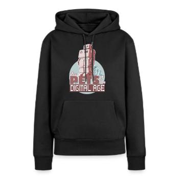 New Pets of the digital Age - Frauen Premium Bio Hoodie - Schwarz - Vorne - Julia (174cm)