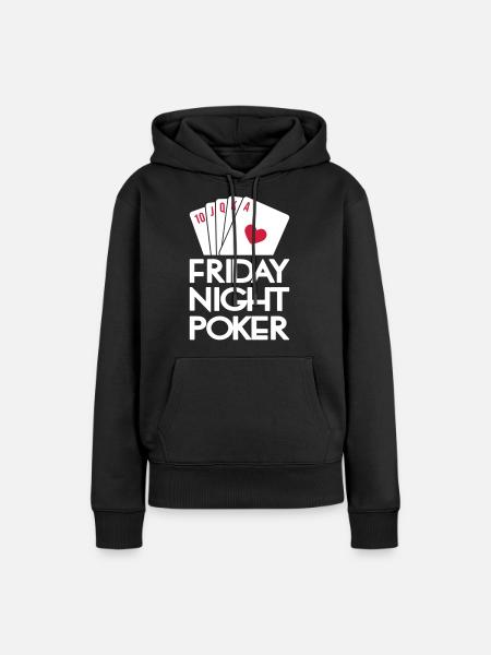 Friday Night Poker - Frauen Premium Bio Hoodie - Schwarz