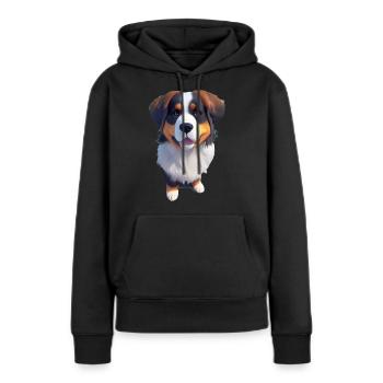 Berger australien - Berger australien - Sweat à capuche Premium bio Femme - noir - Devant - Julia (174cm)