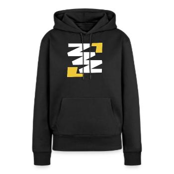 Emblème d’art numérique simple de base avec Z - Sweat à capuche Premium bio Femme - noir - Devant - Julia (174cm)
