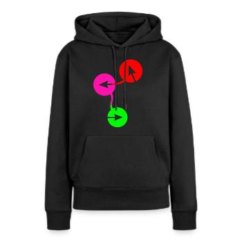 Pfeilen - Frauen Premium Bio Hoodie - Schwarz - Vorne - Julia (174cm)