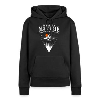 Bergsteigen Kletterer Sportklettern Gebirge - Frauen Premium Bio Hoodie - Schwarz - Vorne - Julia (174cm)