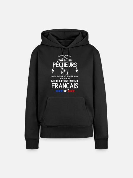 Bester französischer Fischer - Frauen Premium Bio Hoodie - Schwarz
