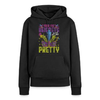 Parade Maske Bunt Perlen - Frauen Premium Bio Hoodie - Schwarz - Vorne - Julia (174cm)