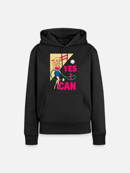 Golfball und Gartenschlauch saugen - Frauen Premium Bio Hoodie - Schwarz