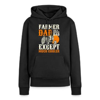 Agriculture Carrières Agriculteur - Sweat à capuche Premium bio Femme - noir - Devant - Julia (174cm)